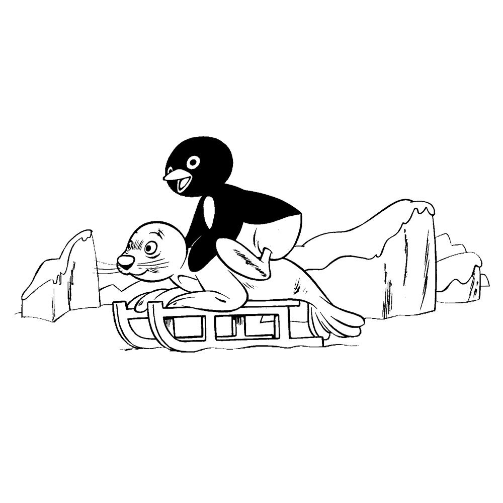 Plansa de colorat cu Pinguin 39 33